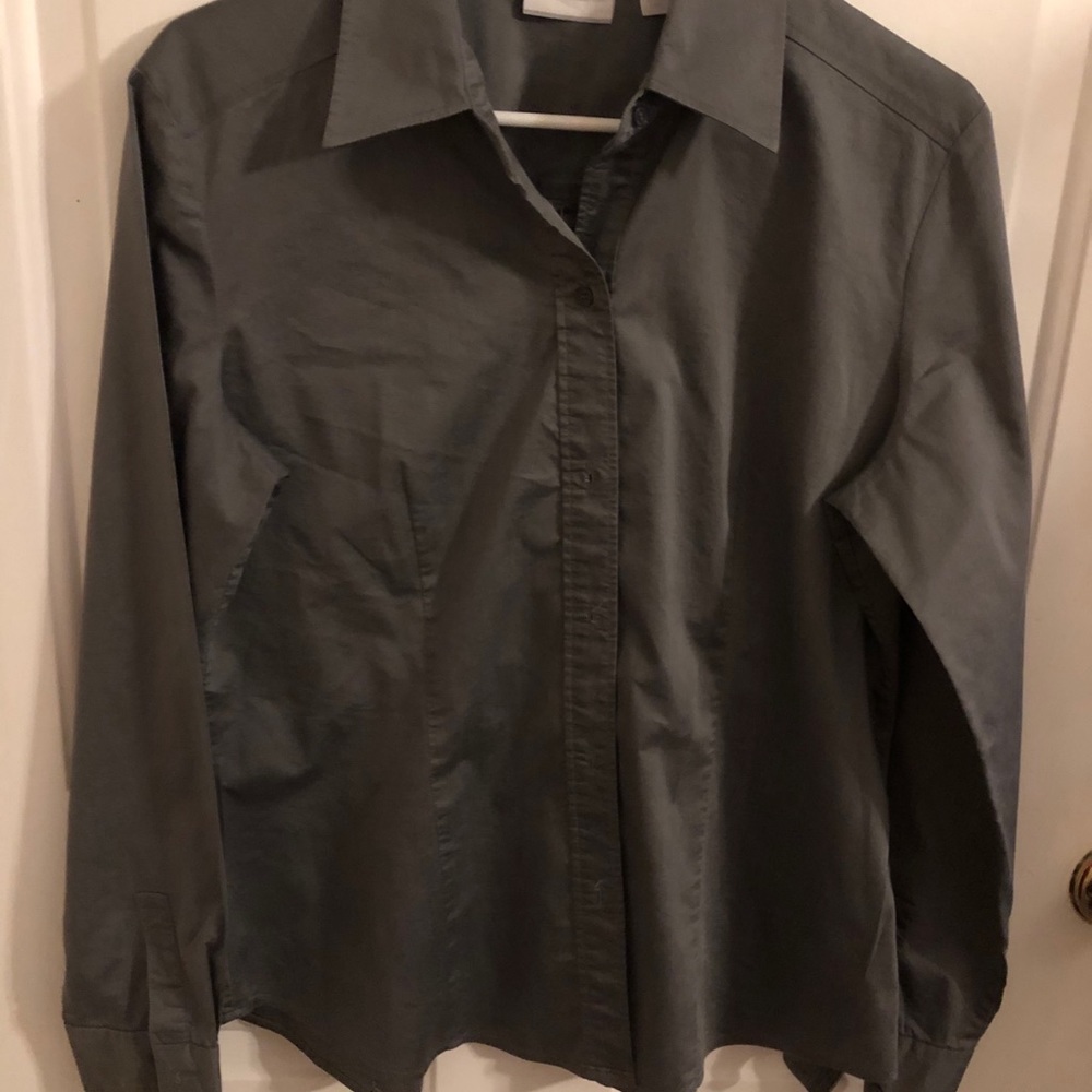 New York Company Gray Button Up